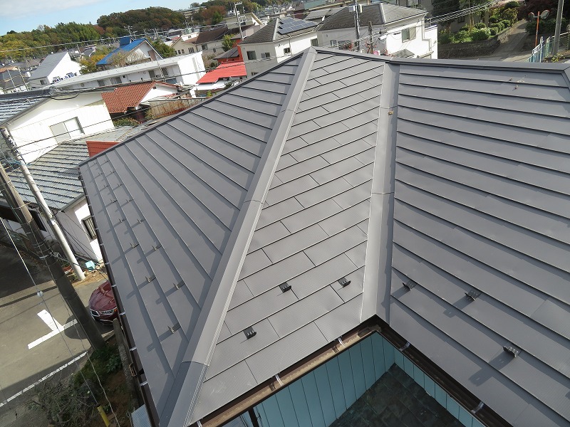 厚木市の上屋根葺き替え工事の施工事例／M様邸／完成